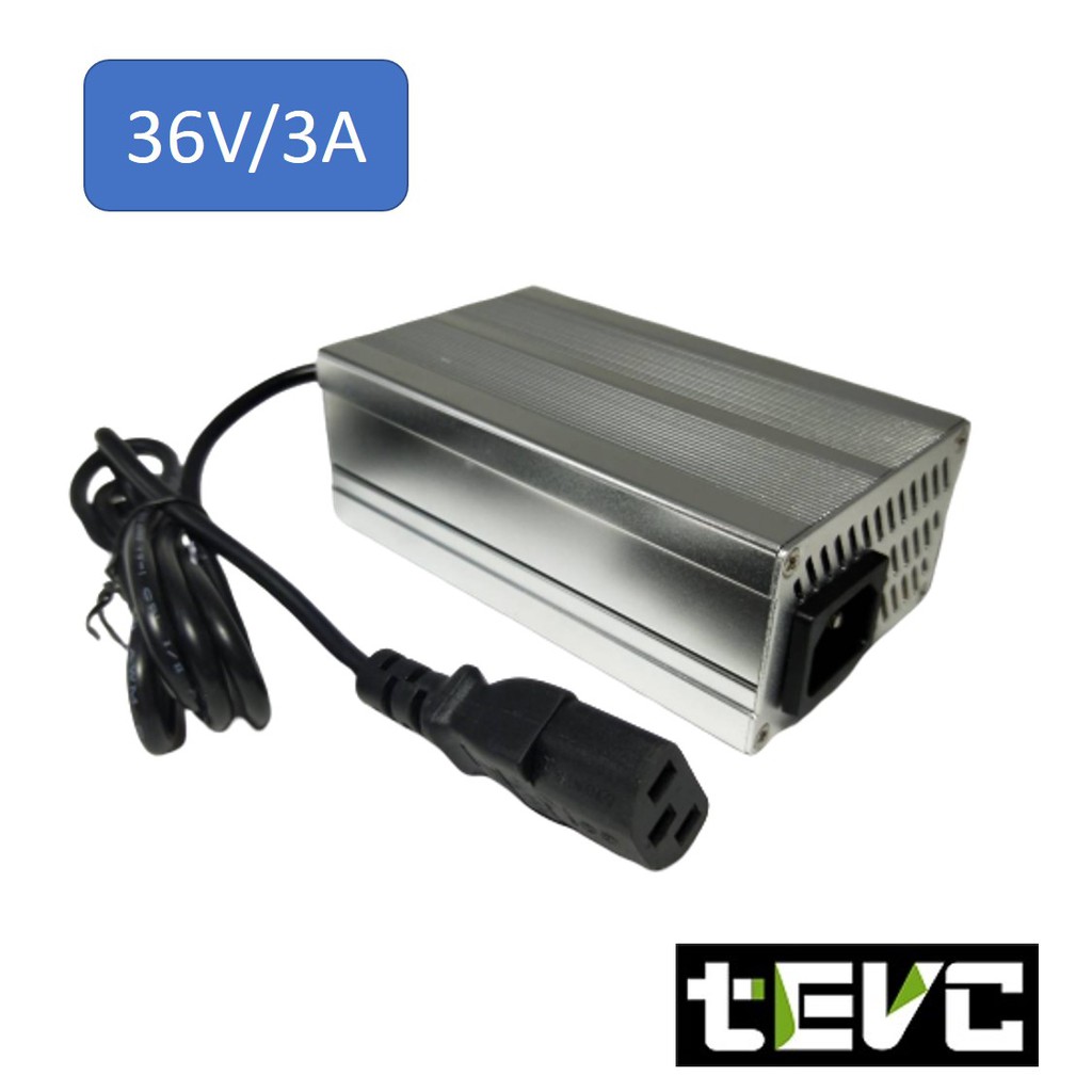 《tevc》L008 充電器 鉛酸 電池 36V-3A 電動車 自行車 滑板車 腳踏車 充電機 鋁合金外殼, , large