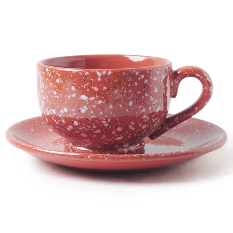 [豐名日本餐具] 咖啡杯組 石目赤茶 / C00CS1-127-4, , large