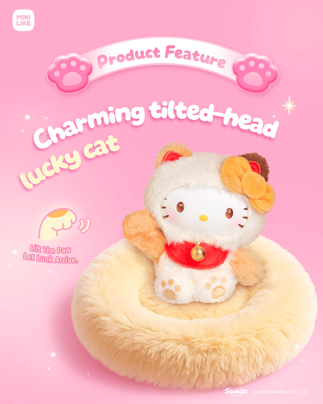 【際洋文化】Hello Kitty Style喵喵賜福系列搪膠毛絨捏捏樂Mini, , large