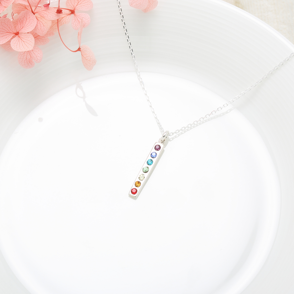 【Angel & Me】Bless Rainbow Chakra Power s925 sterling silver necklace gift, , large