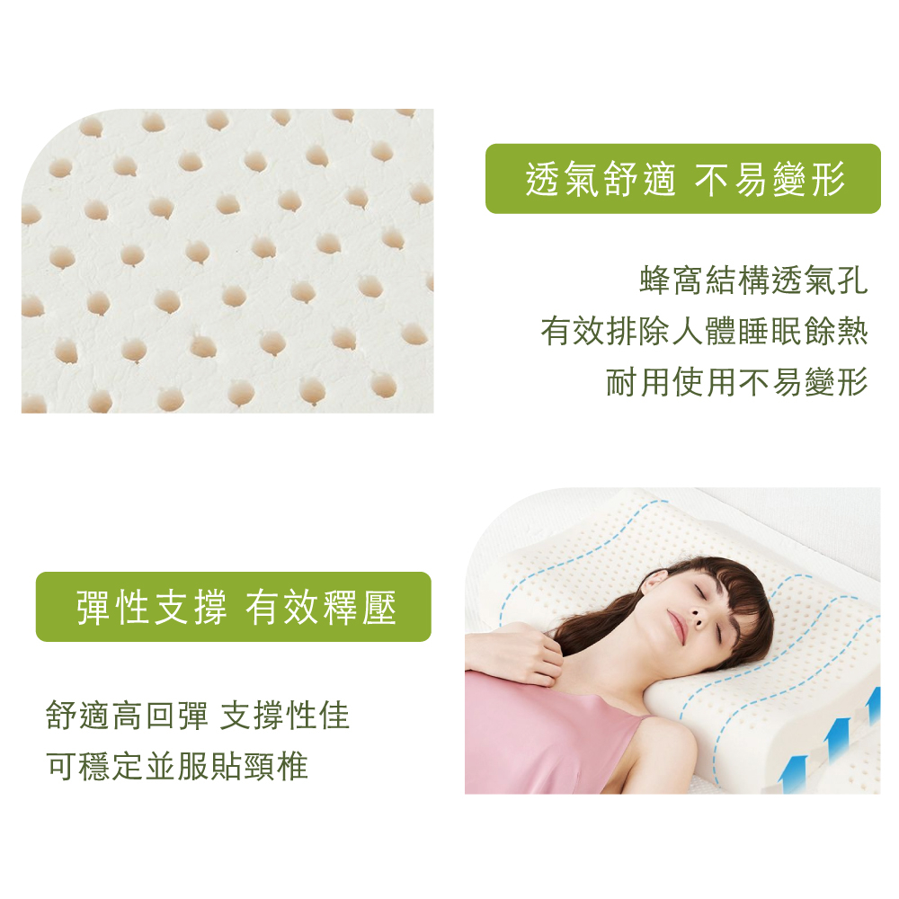【Arnold Palmer雨傘牌】蝶形乳膠枕1入, , large
