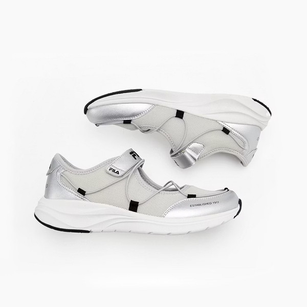 Kixpress-Fila Ballet 女 運動休閒鞋 芭蕾風 銀灰 [5-C949Z-480], , large