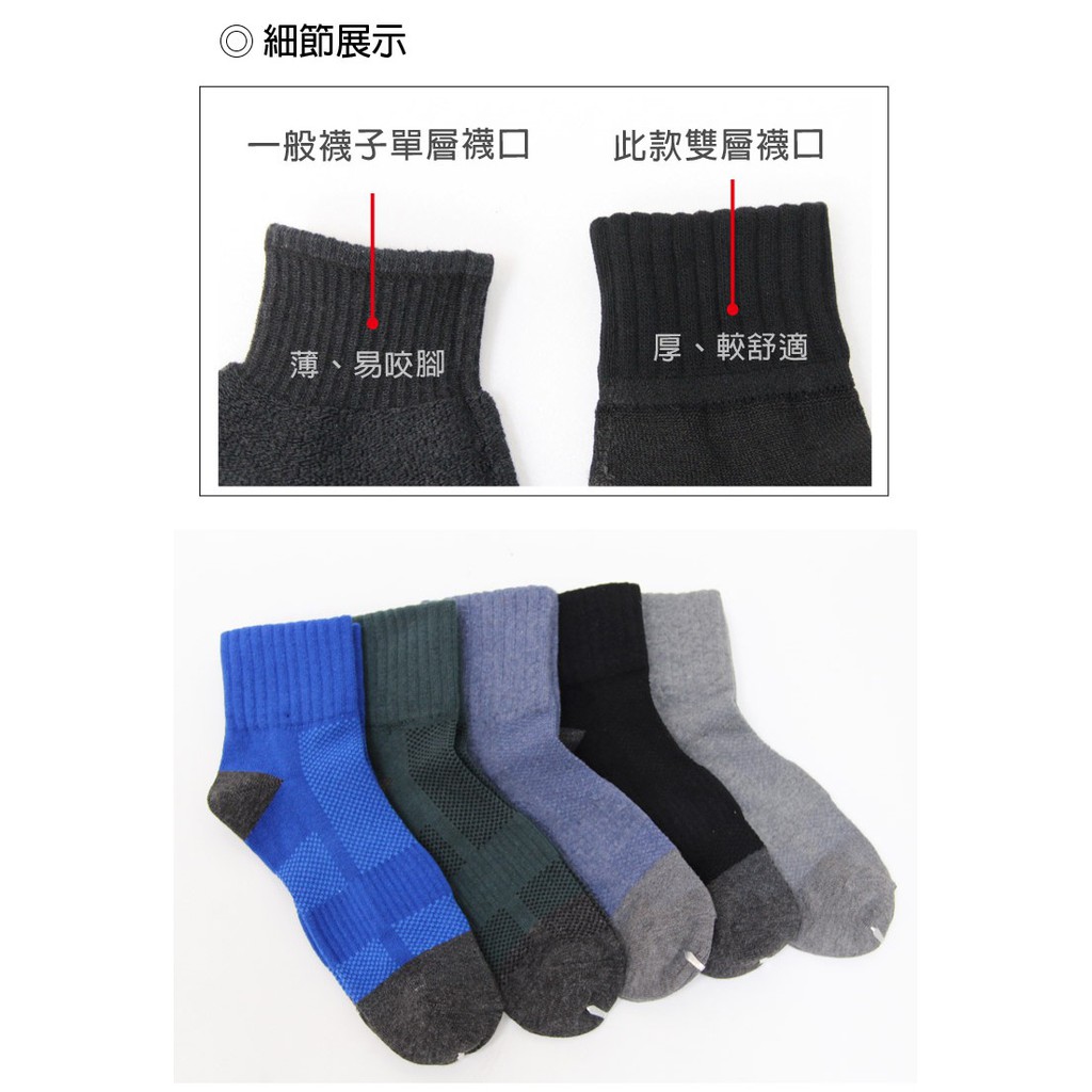 【D&G】速效機能1/2男襪-D421 襪子 抑菌消臭, , large