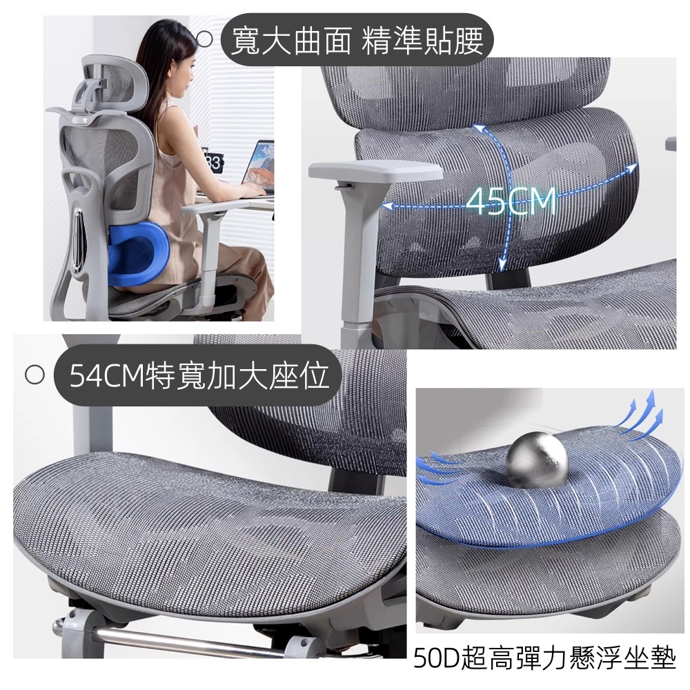 【HTGC】9053人體工學椅(人體工學椅頂級首選 耐久坐+可後仰)電腦椅 辦公椅 電競椅, , large