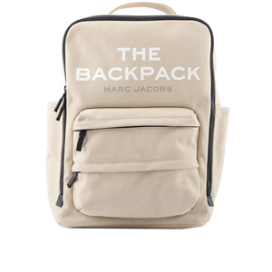 Marc Jacobs The Backpack 帆布雙拉鍊方形後背包/米色, , large