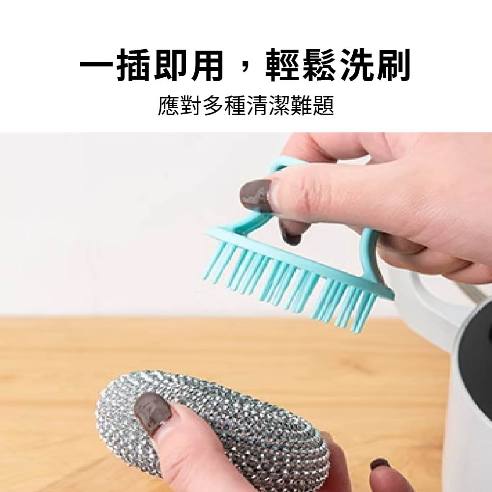 鋼刷 鋼絲球 鋼絲刷 鋼刷球 手柄鋼絲刷【Ho覓好物】Lu啦啦 鋼絲球刷 不銹鋼清潔刷球 洗碗刷 金剛刷 JP2659, , large