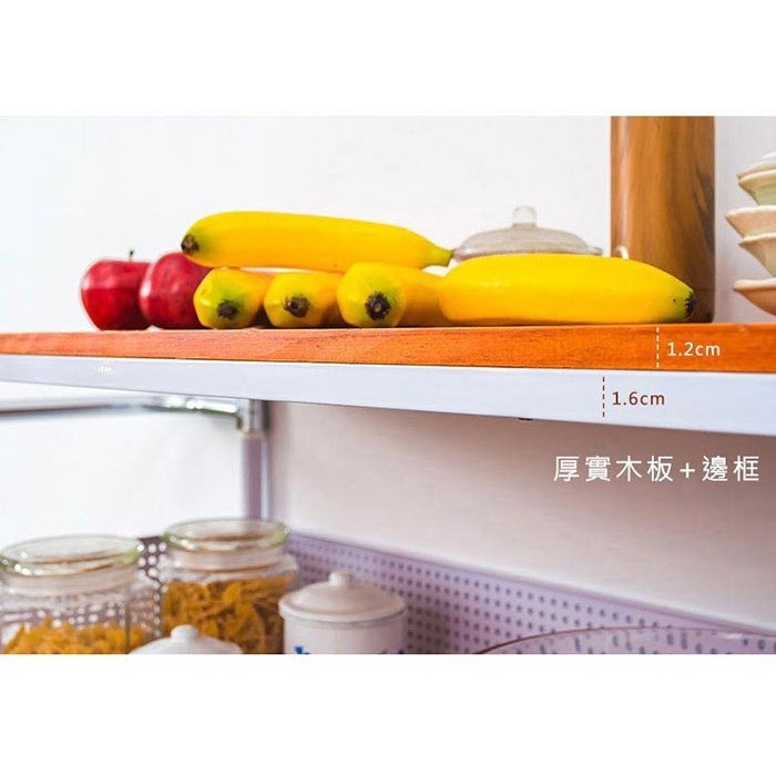 【Y HOUSE】Pine 120x45x60 cm three-layer paint color storage shelf wooden shelf-teak paint black, , large