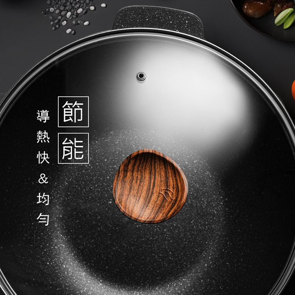 【金永利鋼刀】F8尖鋒三德刀｜全能料理刀+lava cooking 台製32cm七層複合式合金不沾炒鍋, , large
