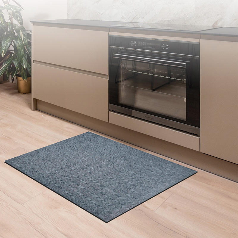 【Monster】 Kitchen Leather-Texture Waterproof Mat (80x50cm) &ndash; Gray, , large