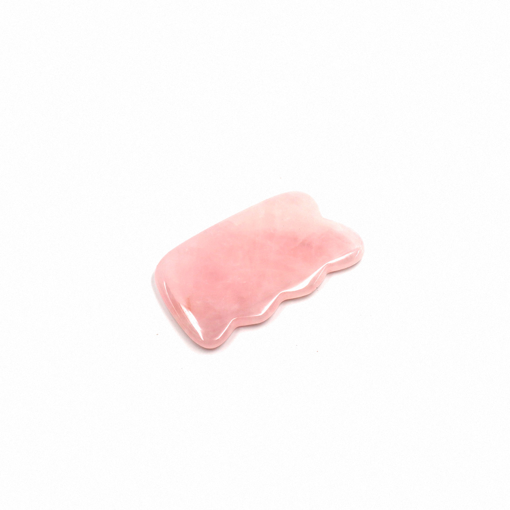 【上手家居】粉晶玉石刮痧板 頭皮波浪(刮痧器/臉部按摩器/頭皮按摩/刮痧棒/水晶刮痧板), , large