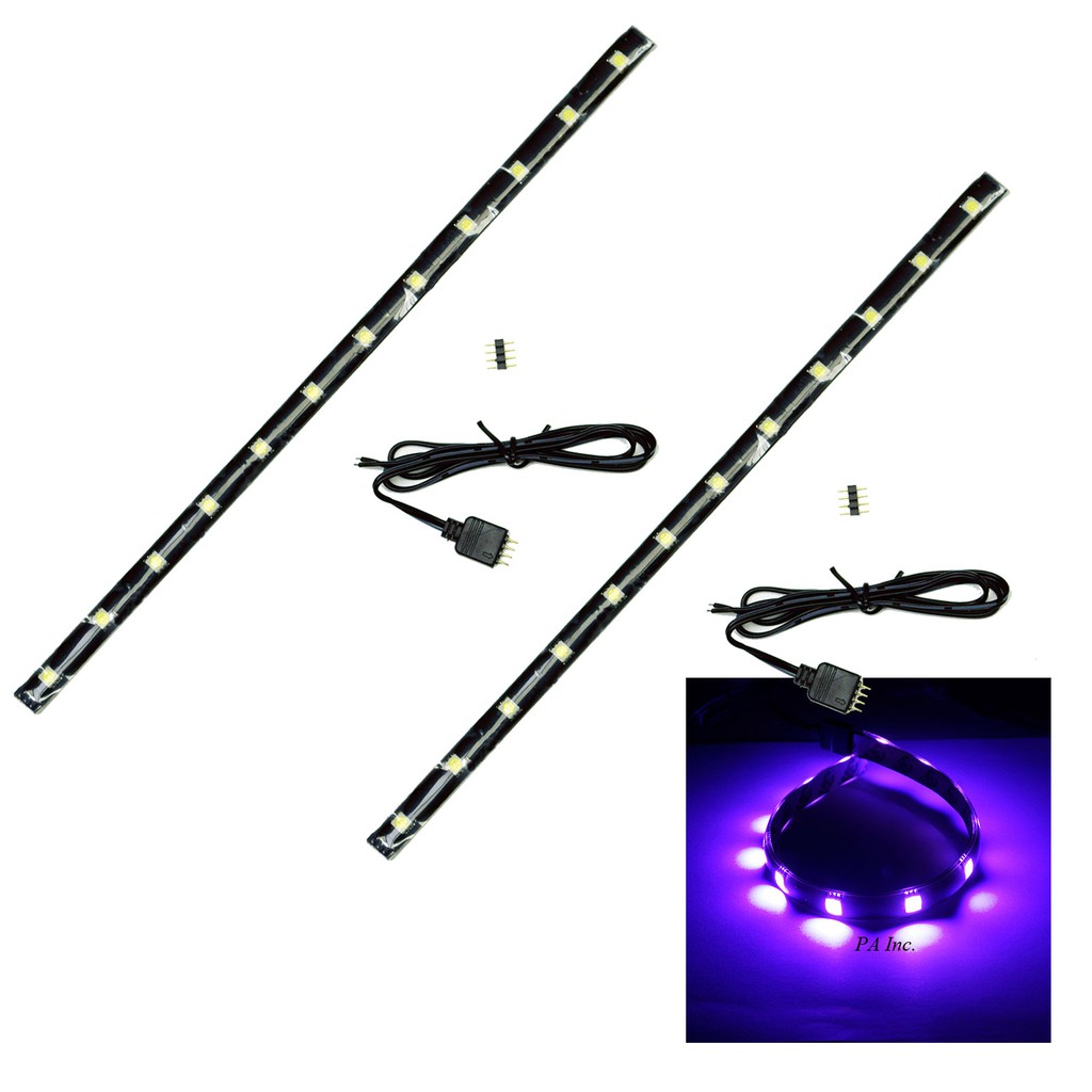 【清倉品】粉紫光 台製晶片 防水燈條 12晶 36晶體 30公分 SMD LED 氣氛燈 車廂燈 日行燈 車底燈, , large