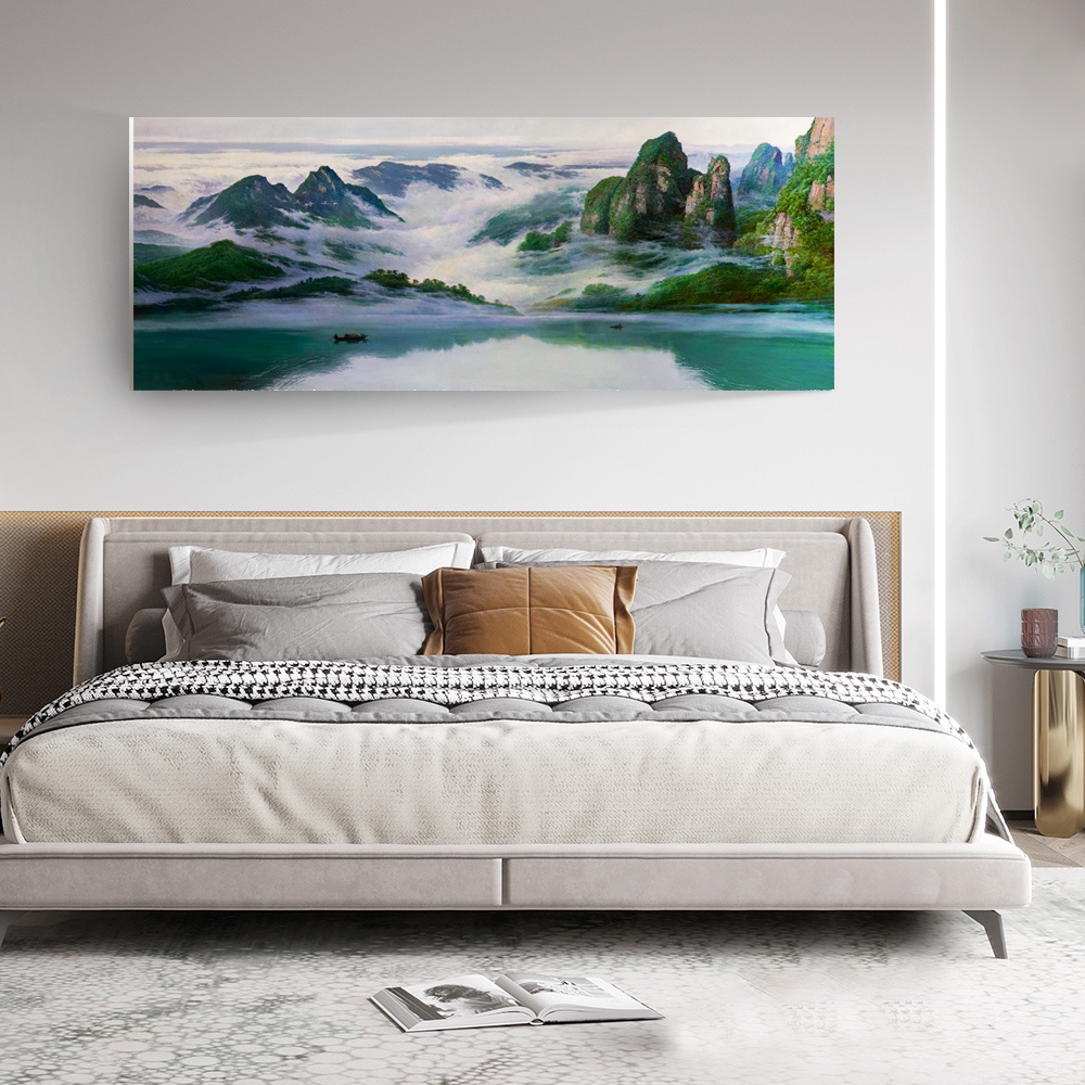 【御畫房】桂林山水 國家一級畫師手繪油畫60&times;120cm(VF-31), , large