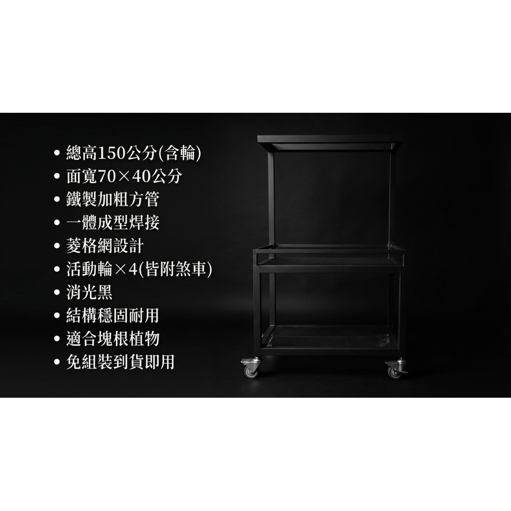 【 SHAONIANNA.TW 】塊根植物架｜加粗方管鐵製一體成型｜菱格網植物架・花架｜工業風消光黑展示鐵架, , large