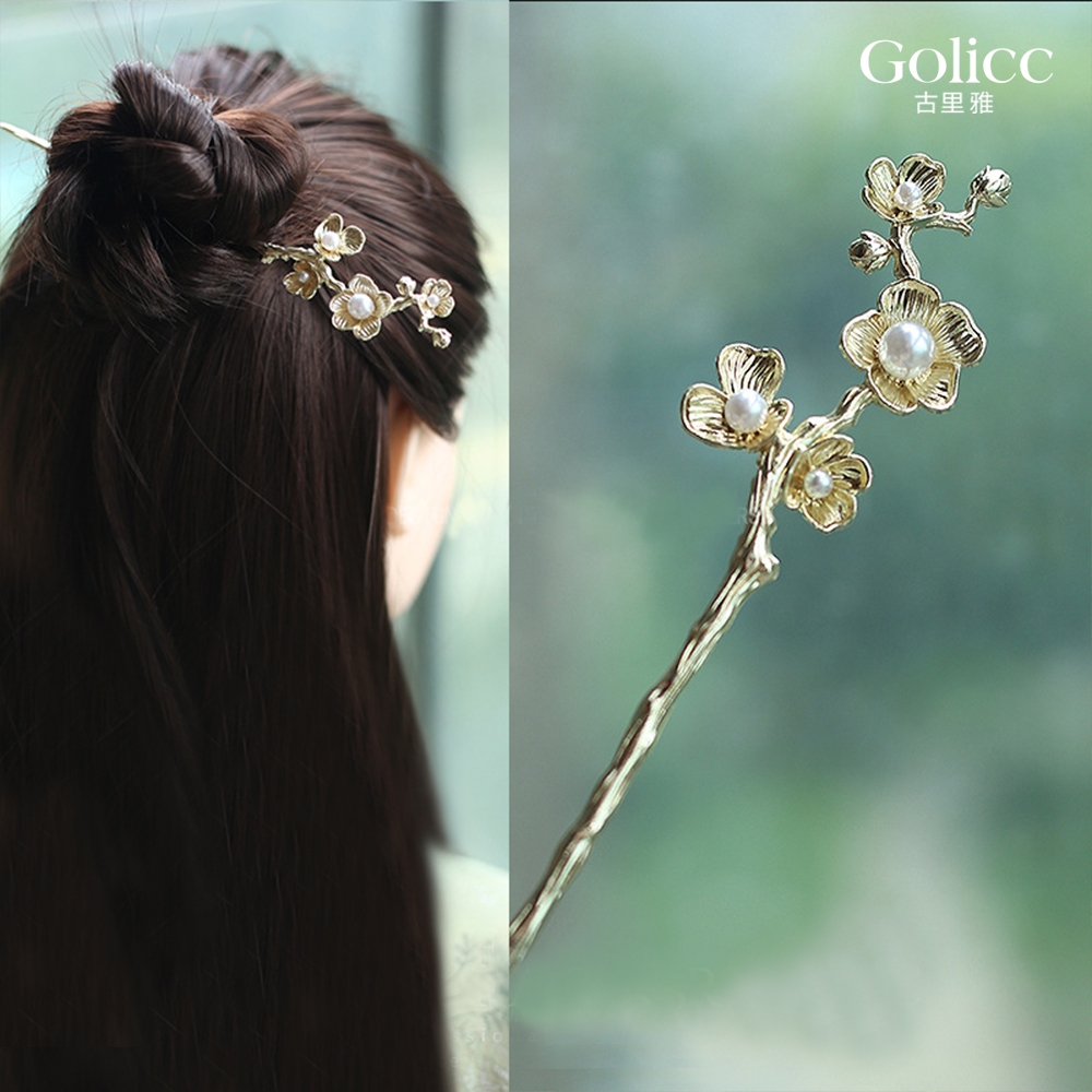 【Gulicc】古莉可 髮簪 優雅搖步流蘇頭飾 氣質髮簪, , large