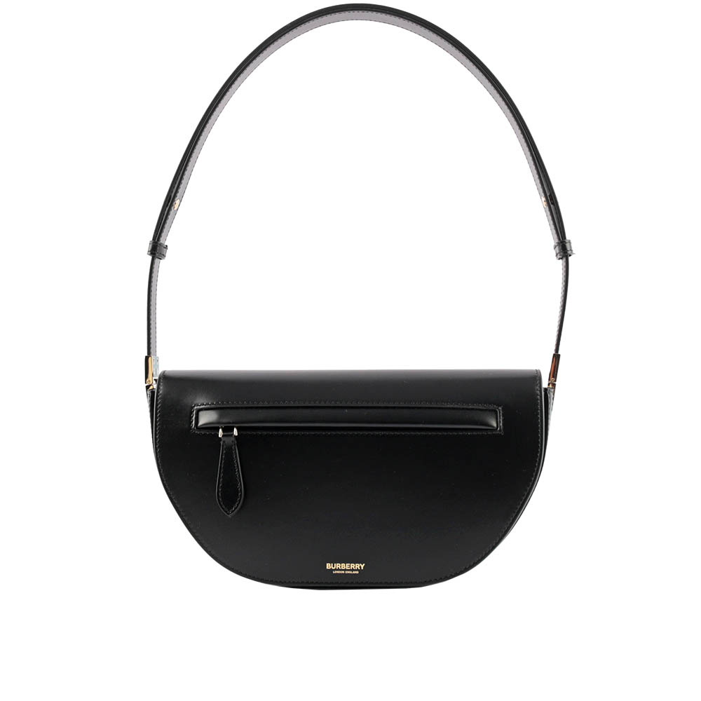 BURBERRY Olympia 小牛皮小型肩背包/黑色, , large