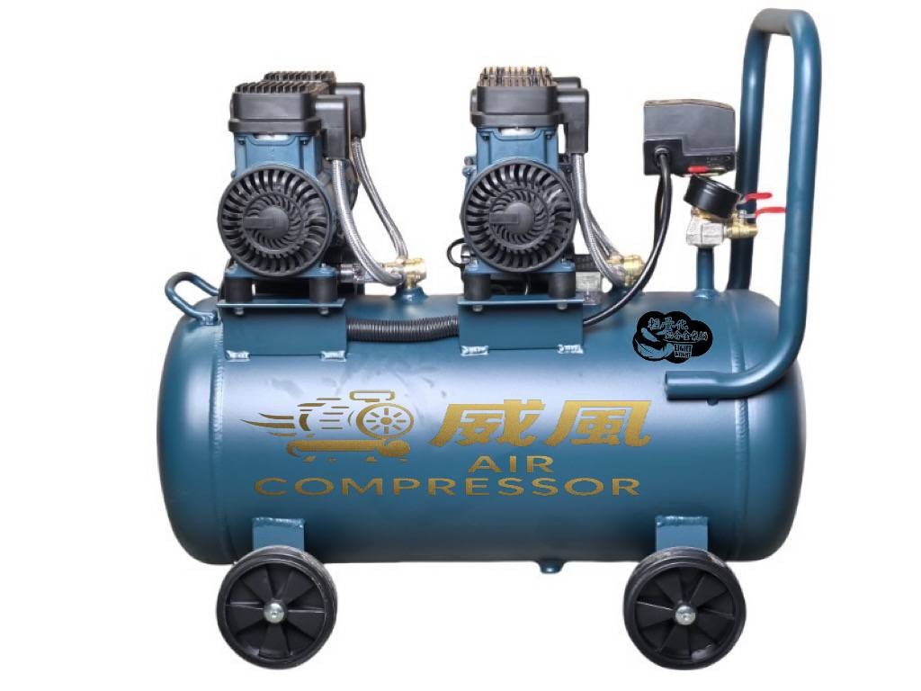 WIN五金 台灣品牌 威風牌 無油 無碳刷 <WA-5050A鐵桶50L>鐵桶式空壓機 110V 純銅馬達 無油空壓機 快速打氣機 打氣機 快速空壓機, , large