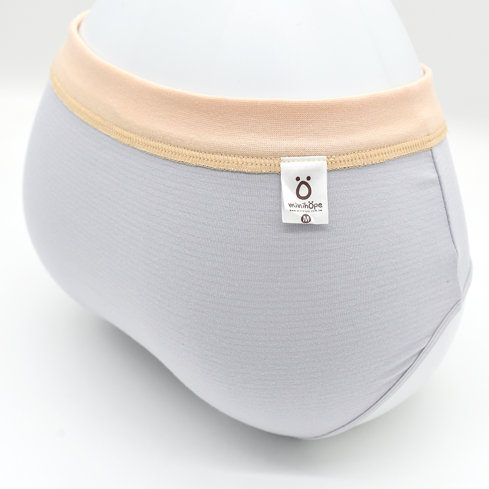 【minihope美好的親子生活】銀纖維抗菌內褲-少女三角(40-70kg)-灰紫, , large