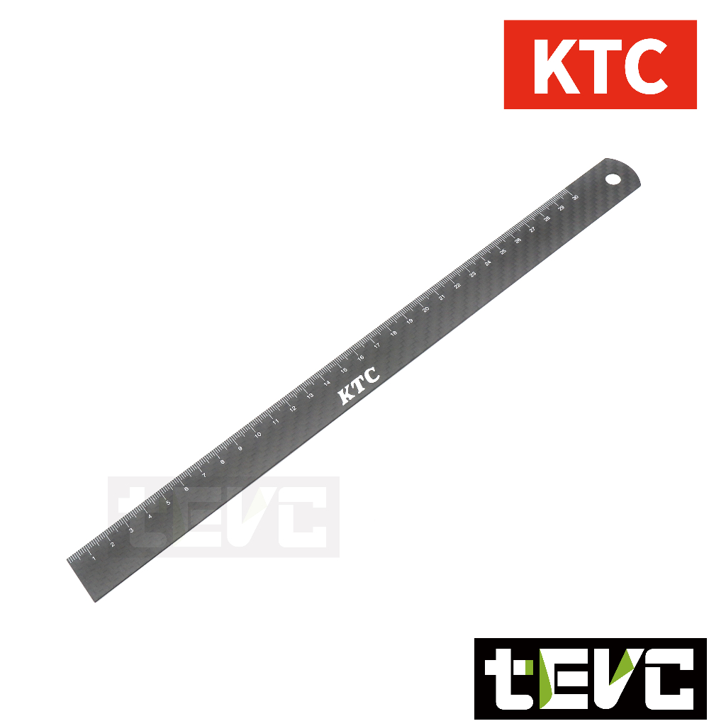 《tevc》X004 日本 KTC 正碳纖維 30CM 直尺 "超"輕量化 碳素 Carbon 直尺 量尺 短尺 畫線尺, , large