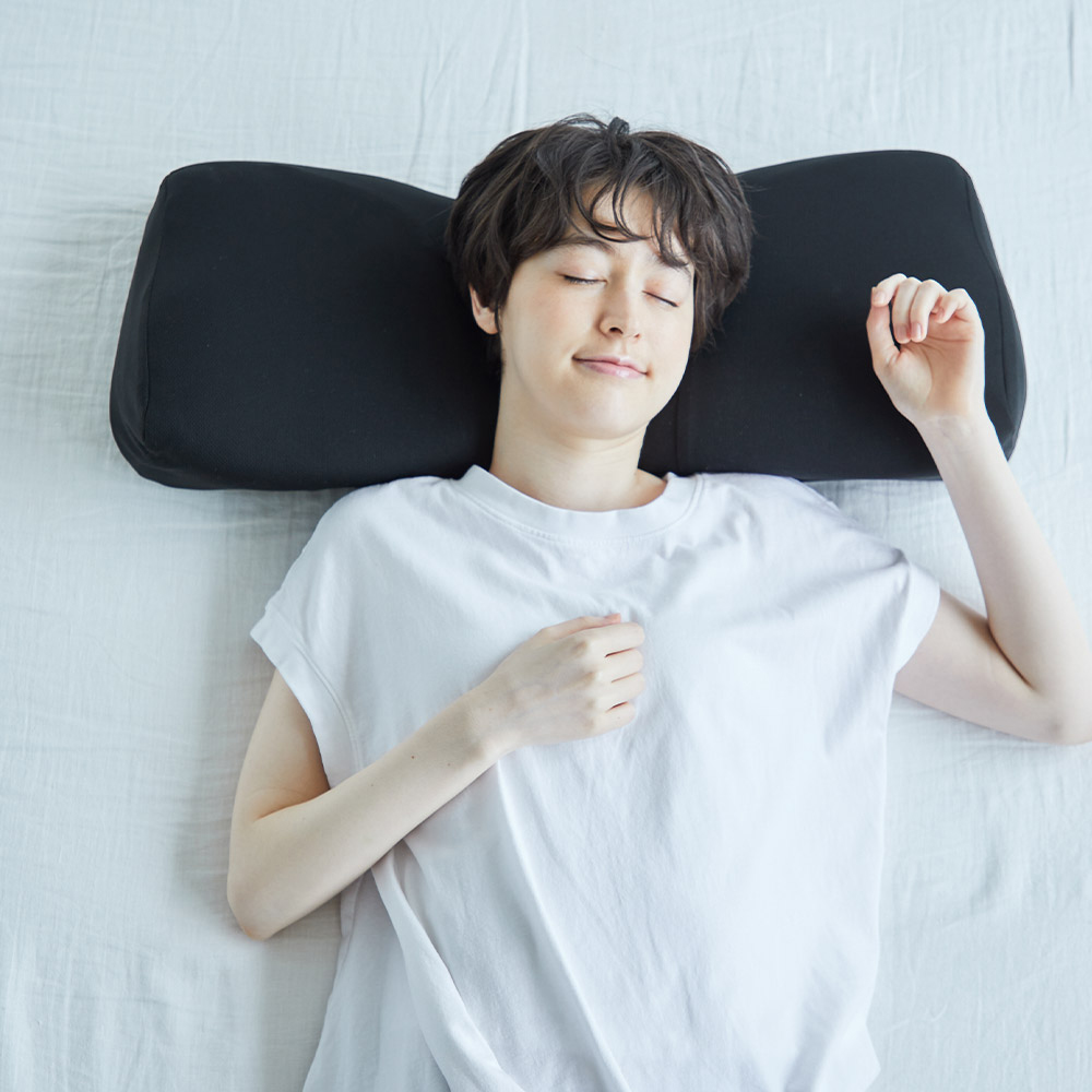 RAKUNA AZ-652-BLK Massage Pillow (Long) - Black, , large