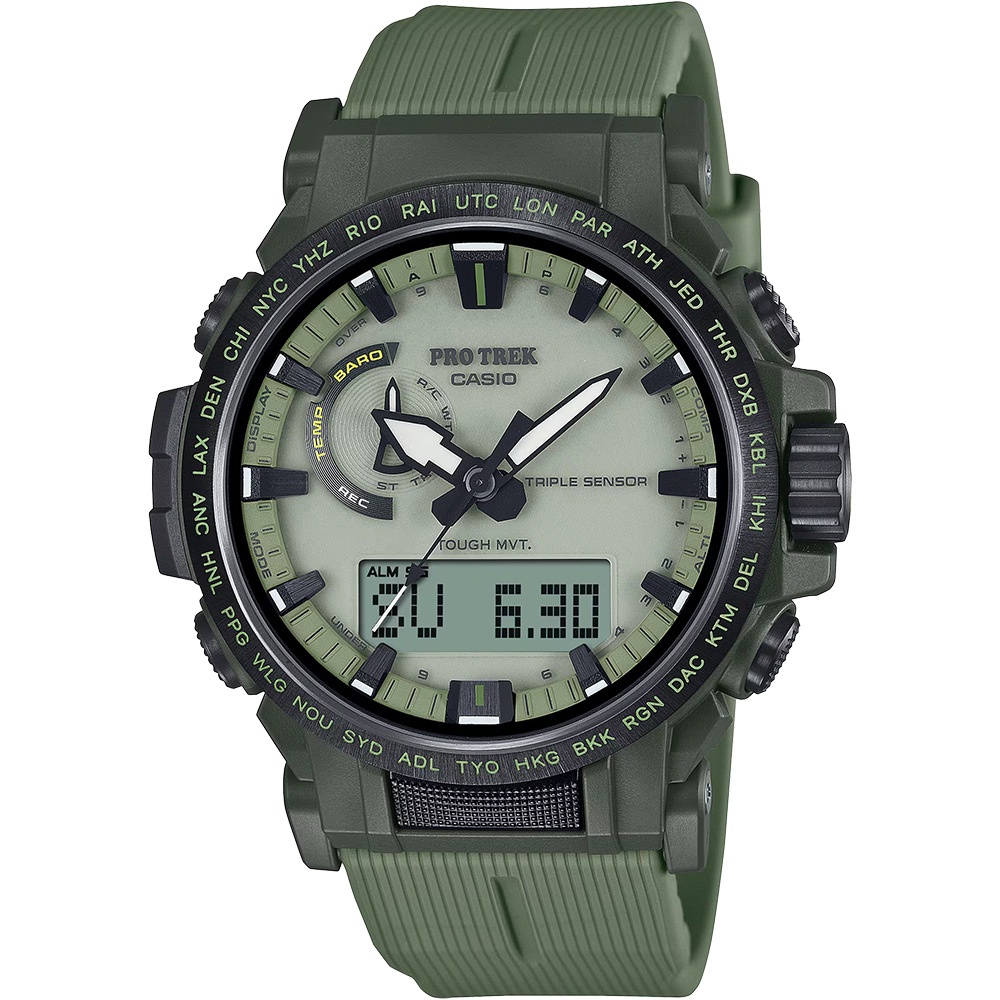 CASIO 卡西歐 PRO TREK 登山系列太陽能戶外手錶 送禮推薦 PRW-61LD-3, , large