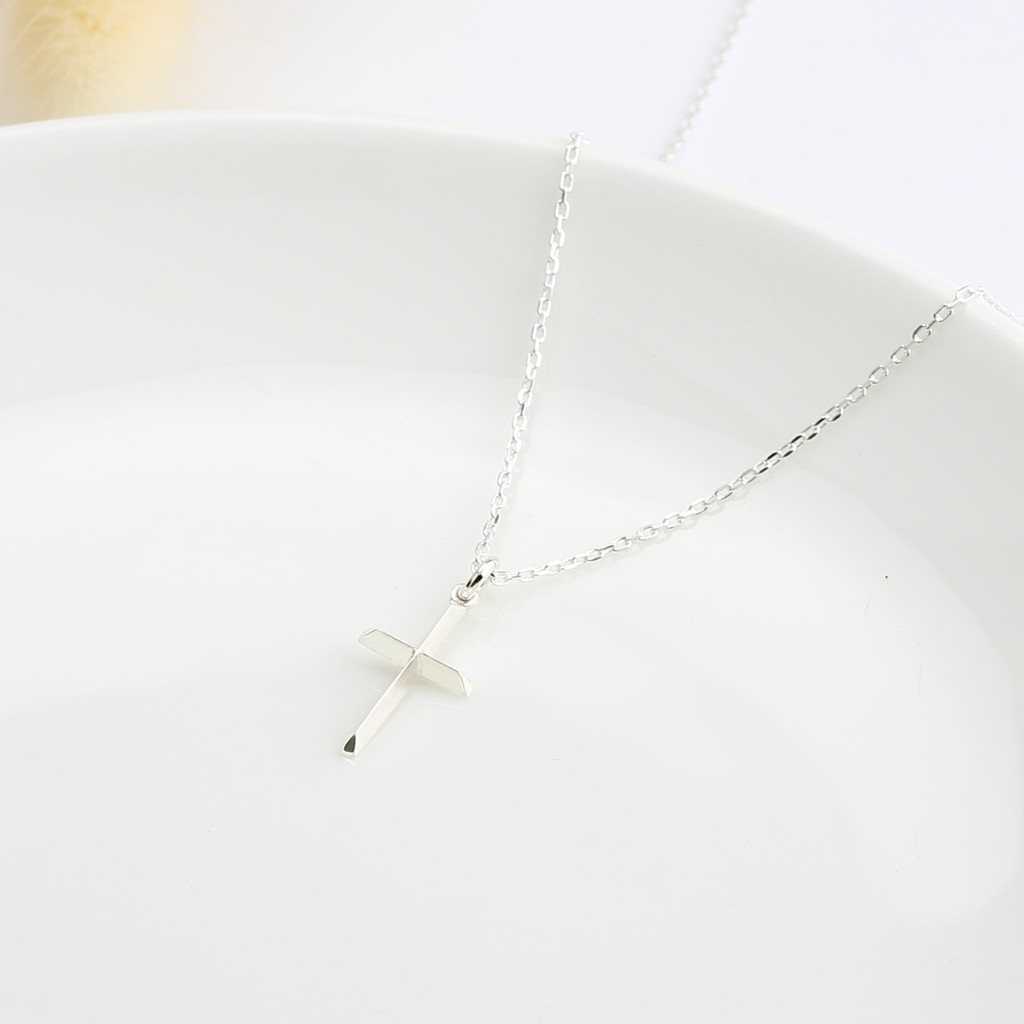 【Angel & Me】Christian cross s925 sterling silver necklace God Jesus gift, , large
