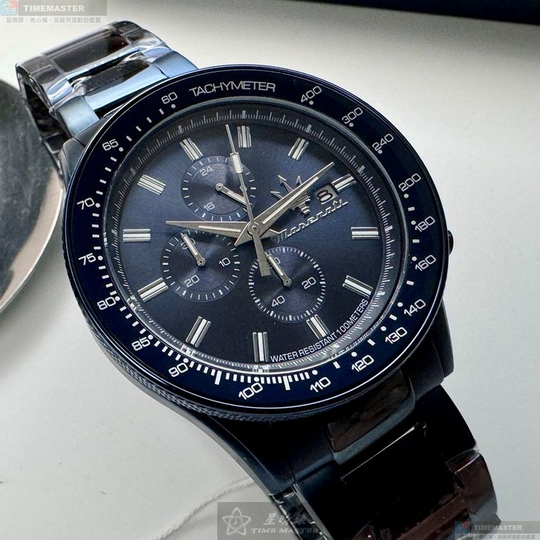 [星晴錶業]MASERATI手錶,44mm,R8873640023寶藍色錶面寶藍錶殼寶藍精鋼錶帶款, , large