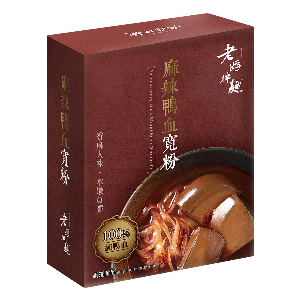 老媽拌麵-麻辣鴨血寬粉 540g, , large