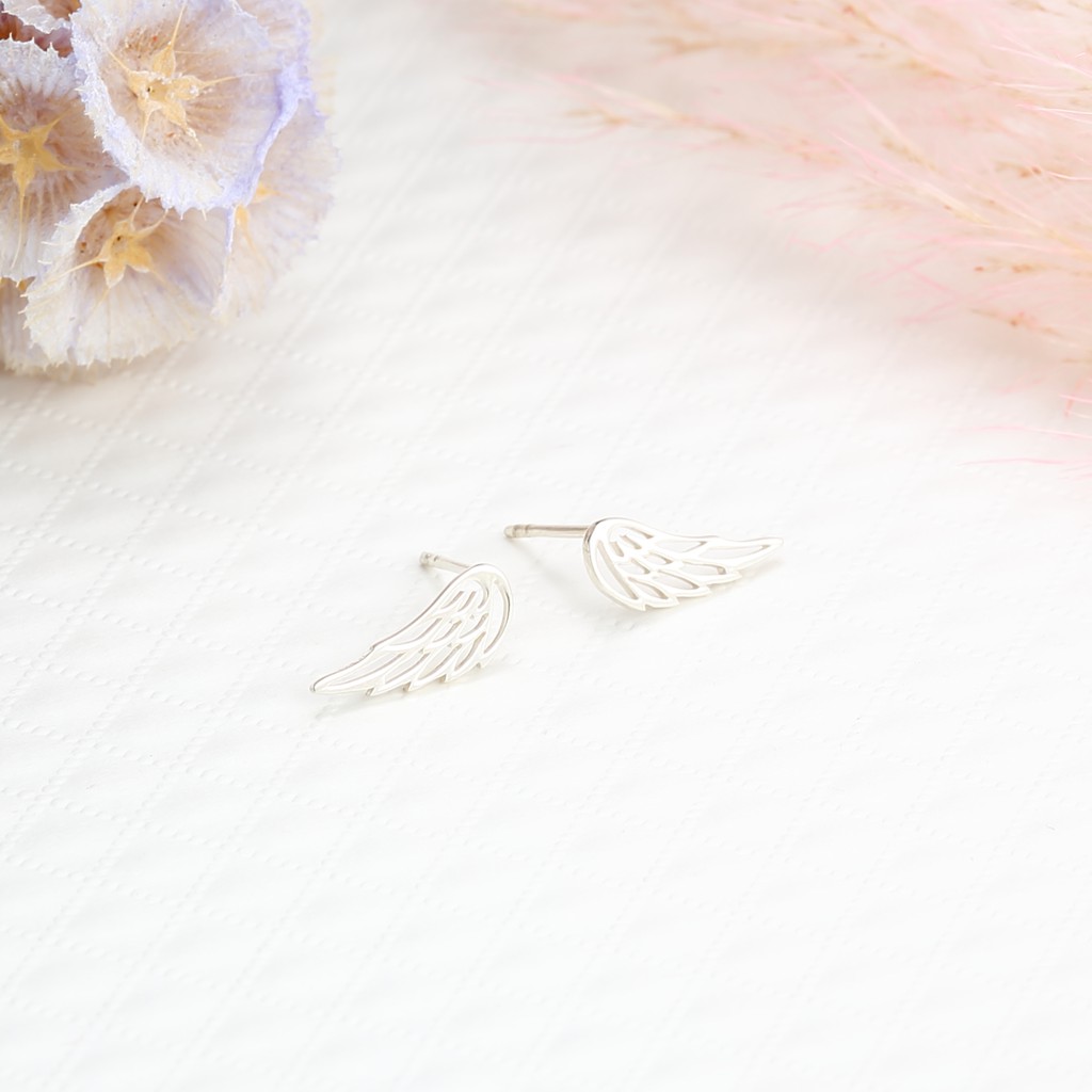 【Angel & Me】Dream Angel Wing s925 sterling silver earrings Birthday gift, , large