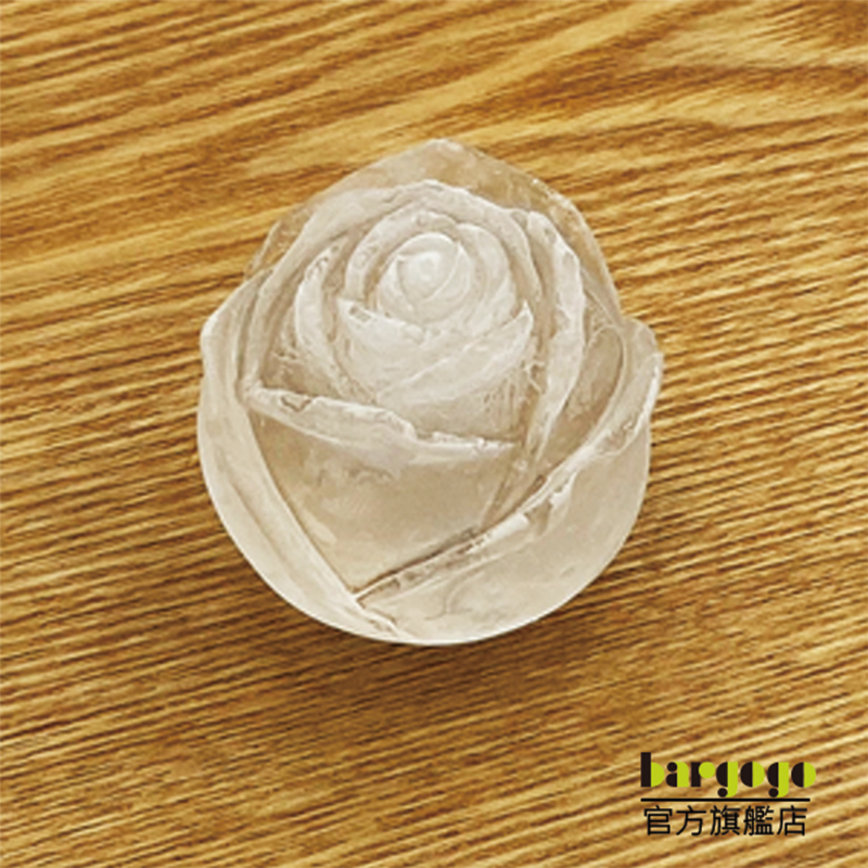 [巴果果]玫瑰花造型制冰格 立體花朵冰塊 威士忌慢融冰模食品級矽膠SIC-ROSE-W, , large