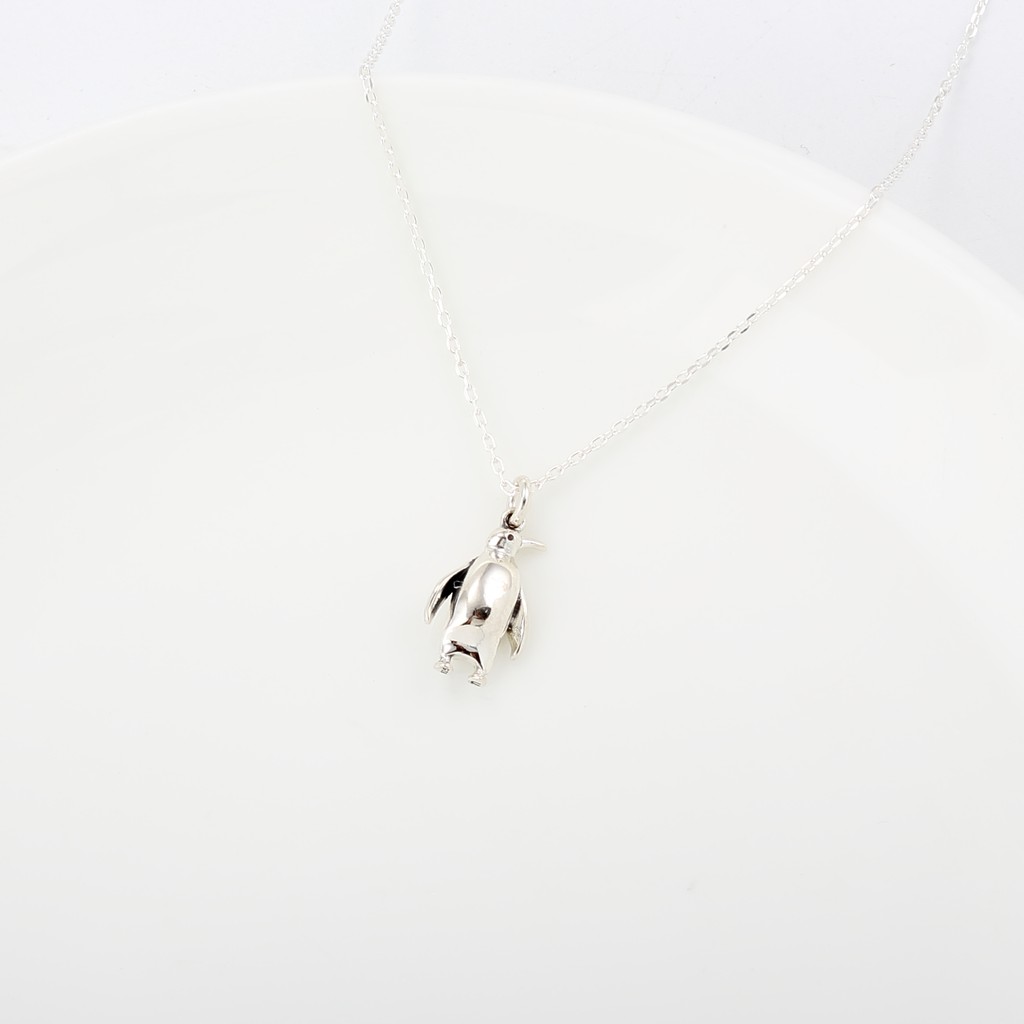 【Angel & Me】Lucky penguin s925 sterling silver necklace Birthday gift, , large