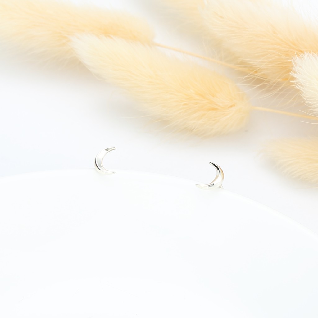 【Angel & Me】Crescent Moon s925 sterling silver earrings Birthday gift, , large