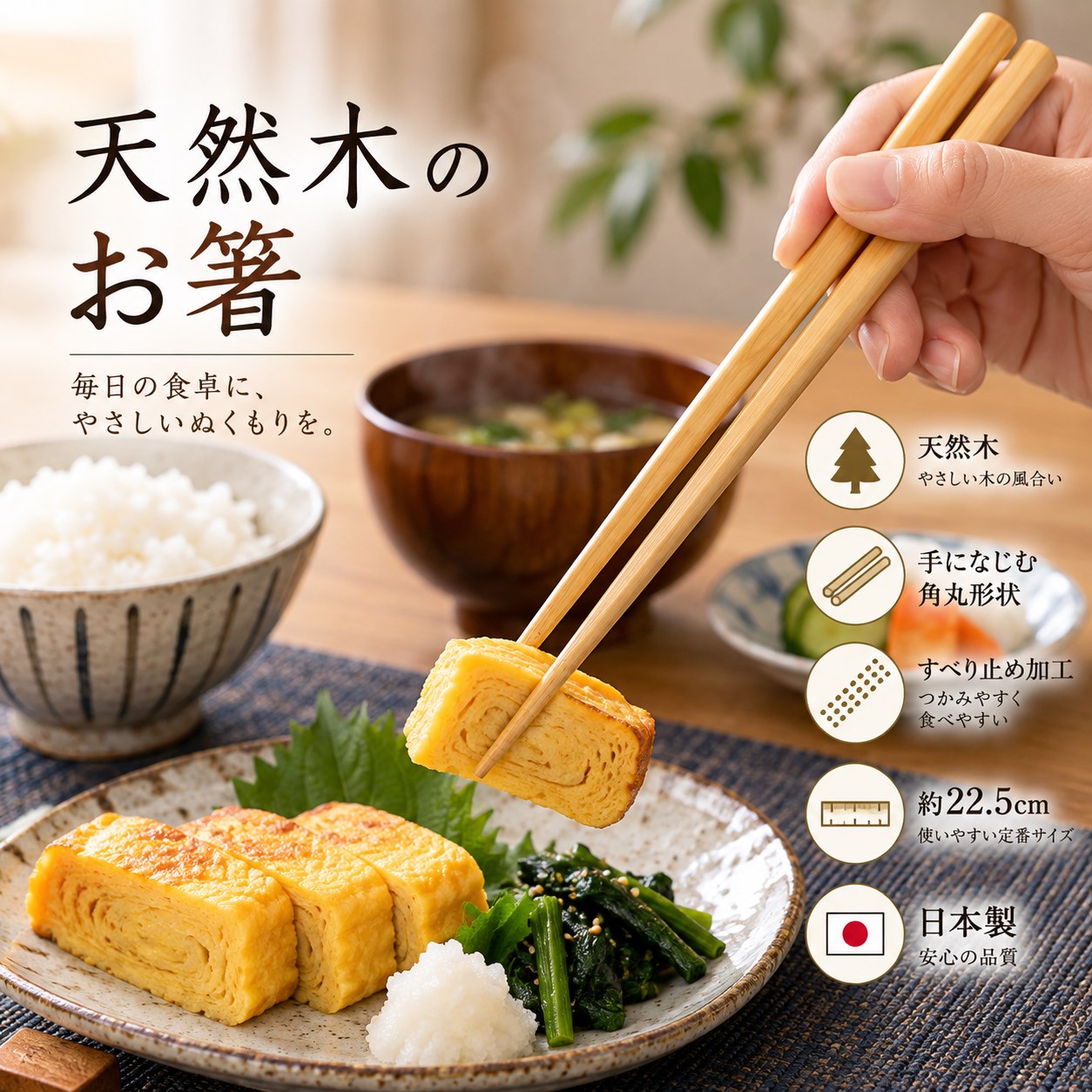 【HIYASU日安工坊】日本工藝箸-自然木-5雙入, , large