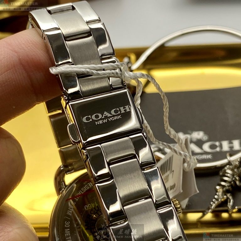 [星晴錶業]COACH手錶,36mm,CH00082白色錶面銀錶殼銀色精鋼錶帶款, , large
