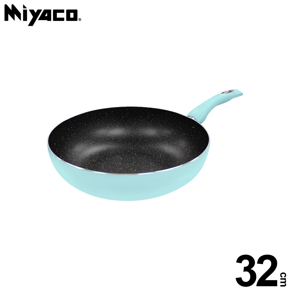 Miyaco 米雅可 輕漾導磁不沾炒煮鍋加深炒鍋大理石不沾鍋IH 32cm-Leidea樂德兒, , large