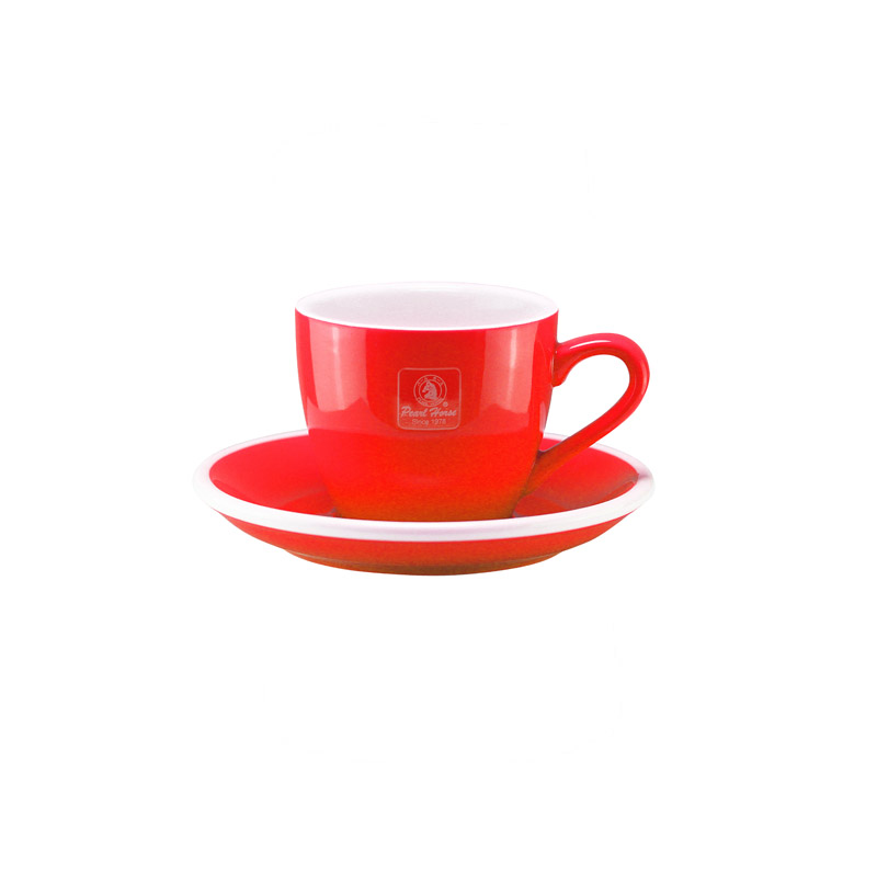 PEARL HORSE Coffee Cup & Saucer Set &ndash; JA-C200-SET-R (Red), , large