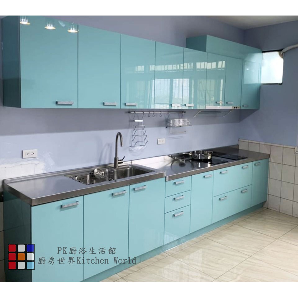 【KW廚房世界】系統廚具 廚房設計 客製化 廚櫃 流理台 工廠直營 一字型流理台 白鐵台面 美耐板, , large