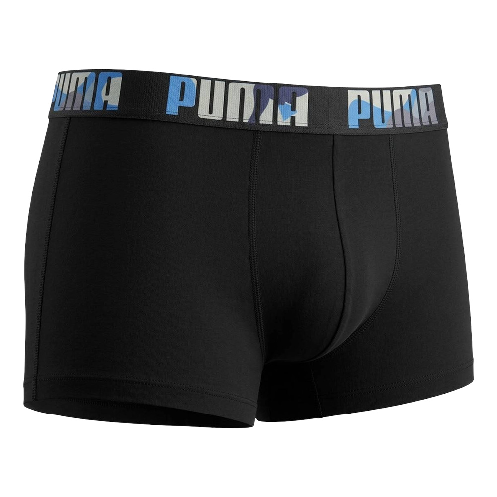PUMA 抗菌除臭平口內褲 3件組 彪馬 跳豹 男士內褲 平角內褲 四角內褲 彈力腰帶 親膚 柔軟 舒適 701246692灰/藍黑/藍, , large