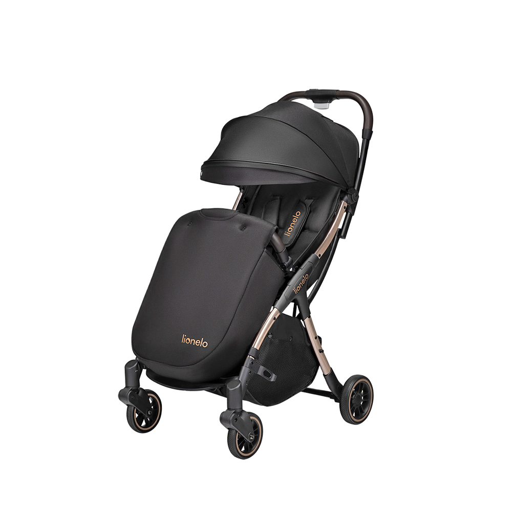 【Lionelo】瞬收型全配嬰幼兒手推車 Julie One 伯爵黑 (可登機 可平躺 單向推車), , large