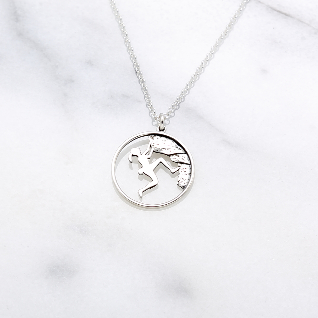 【Angel & Me】Rock Mountain Climbing s925 sterling silver necklace birthday gift, , large