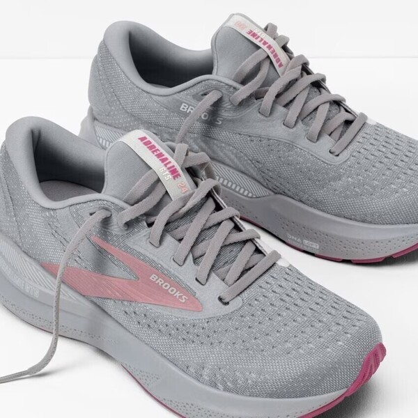 Brooks Adrenaline Gts 24 女 慢跑鞋 運動鞋 寬楦 避震緩衝 灰粉 [1204262E019], , large