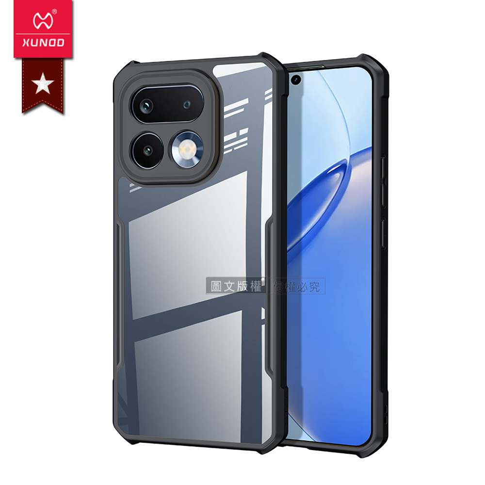 XUNDD訊迪 軍事防摔 realme 16 Pro 鏡頭全包覆 清透保護殼 手機殼(夜幕黑), , large