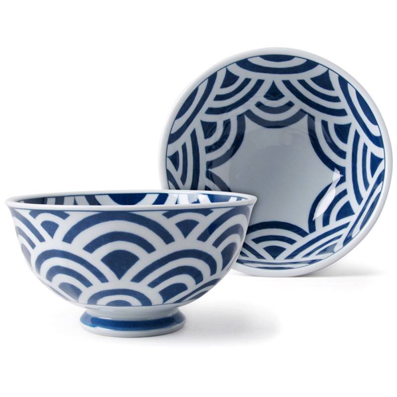 [豐名日本餐具] 6.0"輕量井 青海波 有田燒 / C06DB0-516-BB, , large