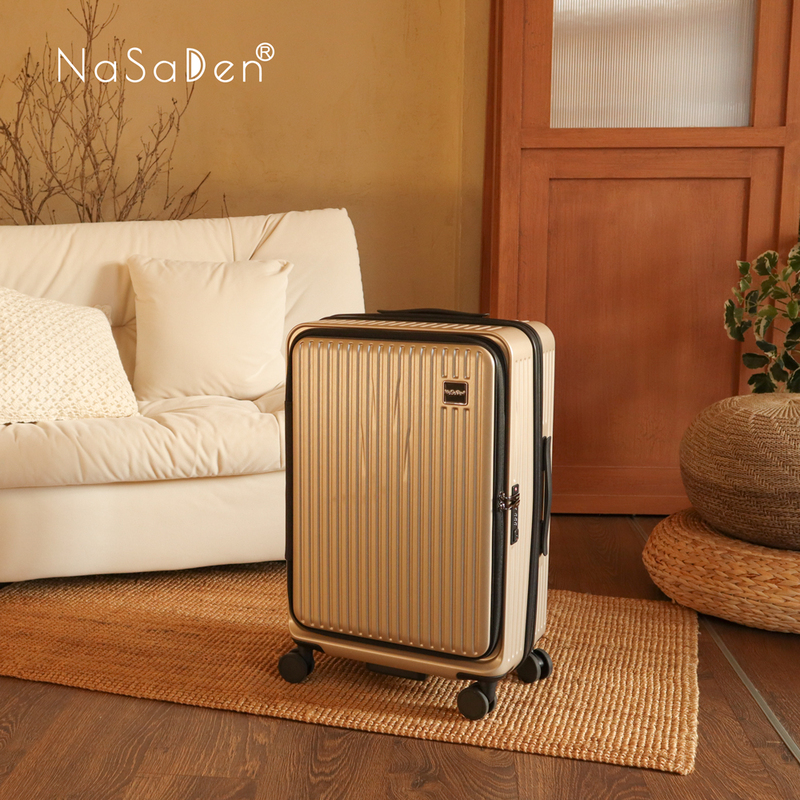 NaSaDen Rhein Series [Camel Gold]25" Front Opening Luggage, , large