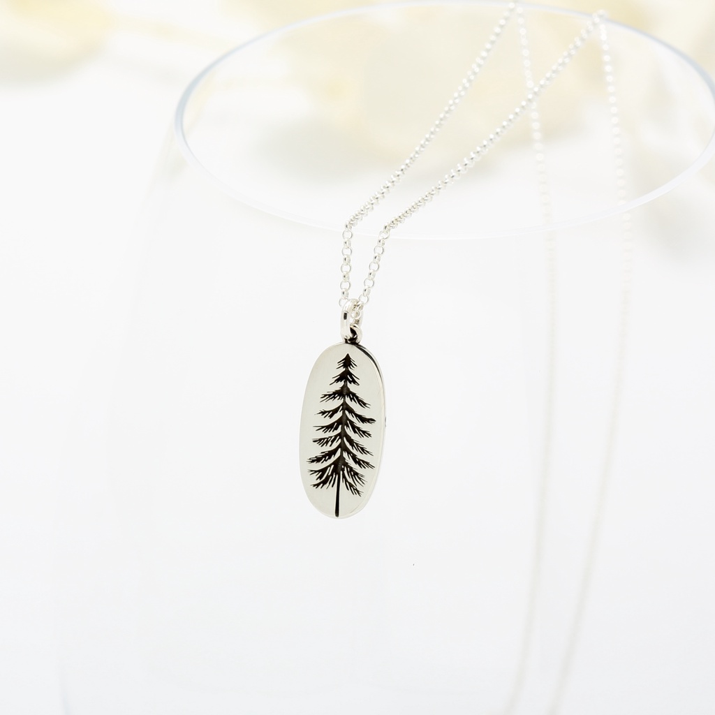 【Angel & Me】Tree of Life Pine Tree s925 sterling silver necklace Birthday gift, , large