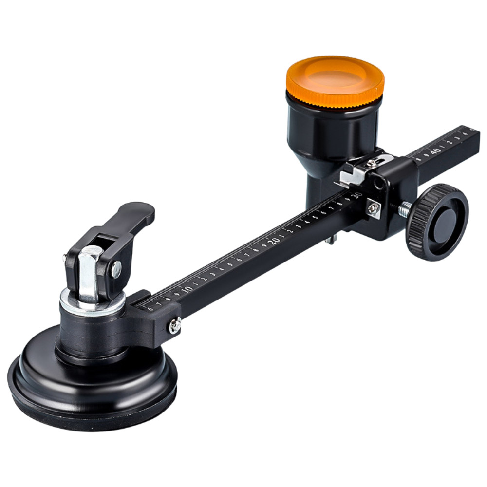 Industrial-grade glass compass cutter, 120-200mm (black aluminum rod), , large