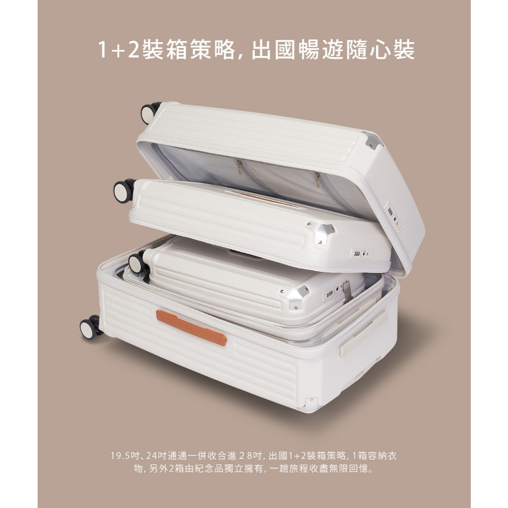 【Acer】墨爾本拉鍊行李箱 胖胖箱 3尺寸套裝組, , large