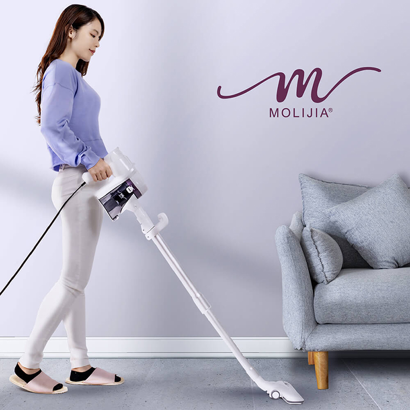 MOLIJIA Magic Home 10-Piece Crack & Hose Set - Handheld Corded Vacuum Cleaner for Dirt and Mites - Snow White & Purple, , large