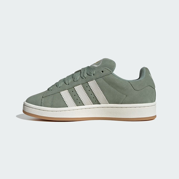 Kixpress-Adidas 愛迪達 Campus 00s W 女 運動休閒鞋 復古鞋 滑板風格 麂皮 綠 米白 [JI2753], , large