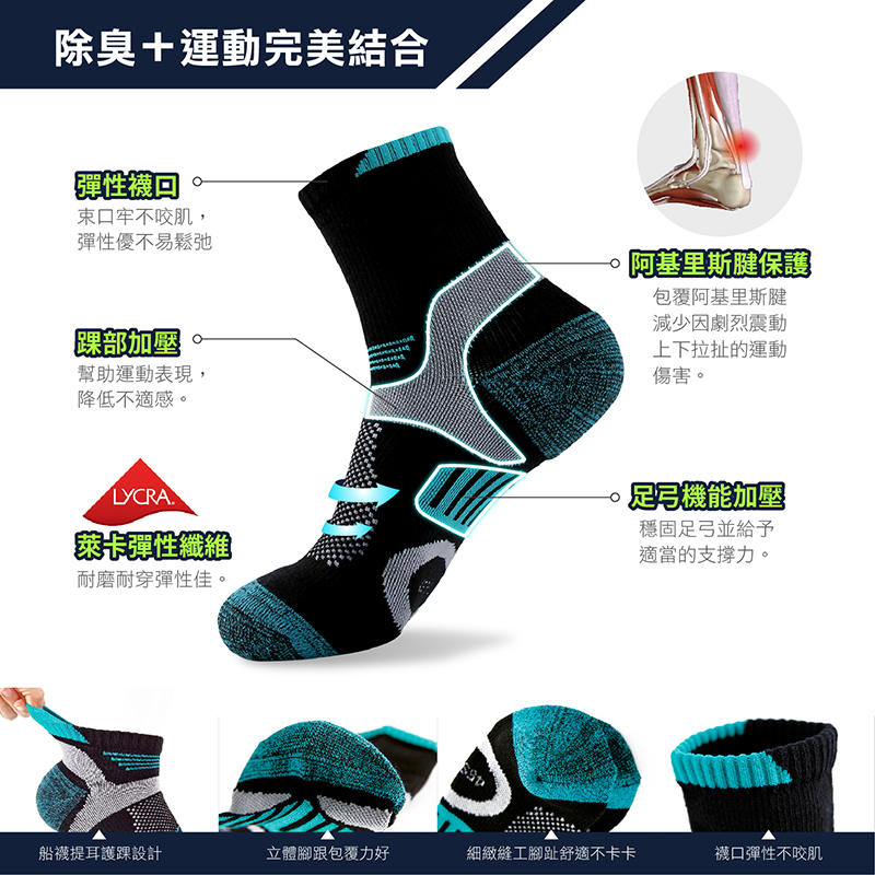 [FAV] 足弓加壓除臭籃球襪 PRO級 (1雙)-型號:459, , large