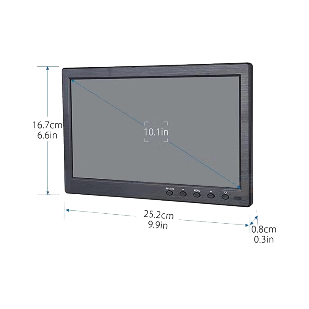 昌運監視器 HBS-1002D2 10吋 四輸入液晶顯示螢幕 HDMI VGA BNC AV, , large